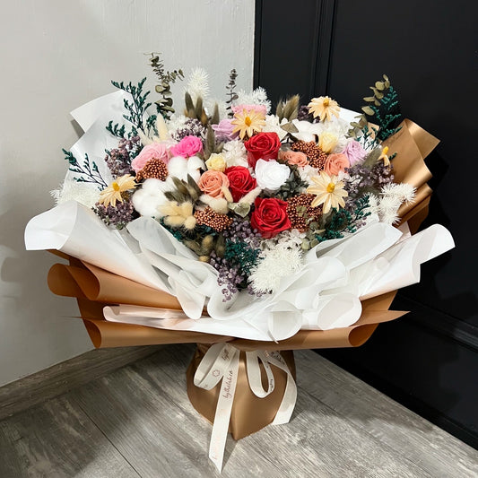 X-Large Preserved Flower Bouquet - Bronzy Vintage